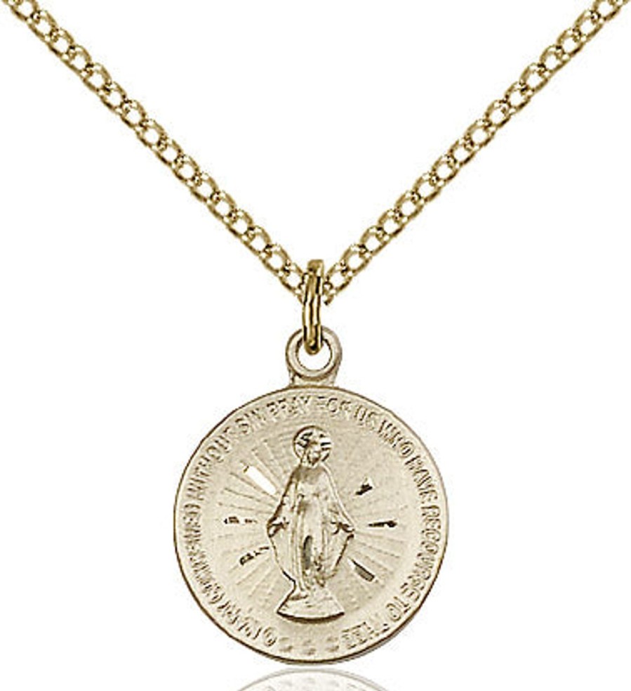 Jewelry&Medals Regers | Miraculous Medal Necklace Gold Filled 18"