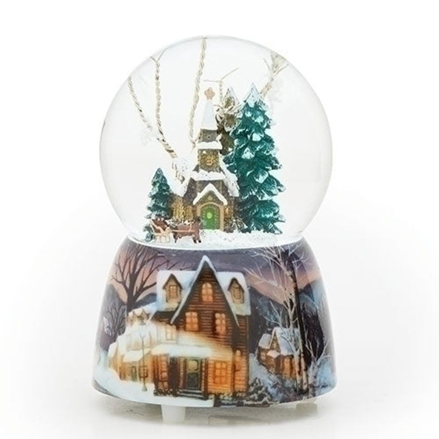 Christmas&Advent Regers | Church Snow Globe Musical 5"H