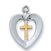 Jewelry&Medals Regers | Heart And Cross Necklace - Sterling Silver