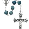 Jewelry&Medals Regers | Rosary - Light Blue Wood Rosary Boxed