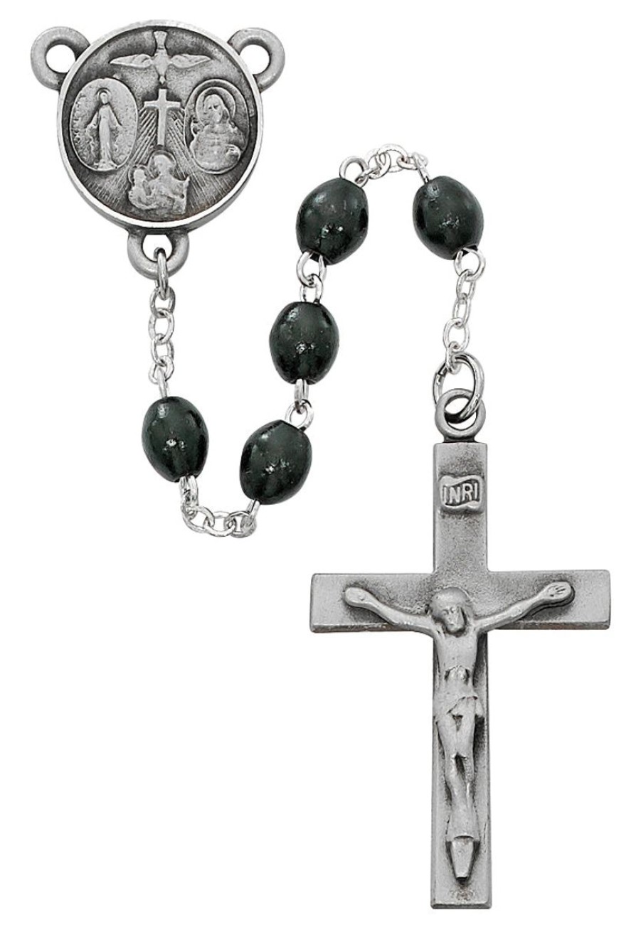 Jewelry&Medals Regers | Our Father Rosary - Black Wood Boxed