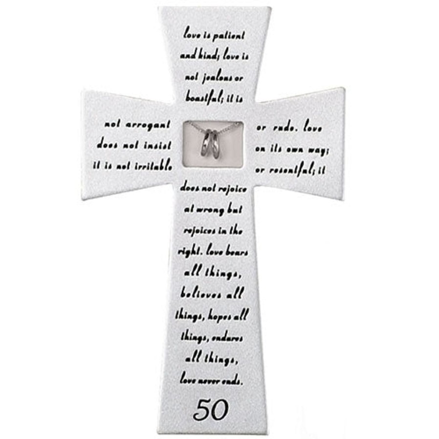 Occasions Regers Wedding&Anniversary Crosses & Crucifixes | 50Th Anniversary Wall Cross 7"H