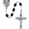 Rosaries Regers | Rosary - Black Oval Wood Rosary Boxed