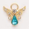 Jewelry&Medals Regers | Birthstone March Crystal Angel Pin 1"H