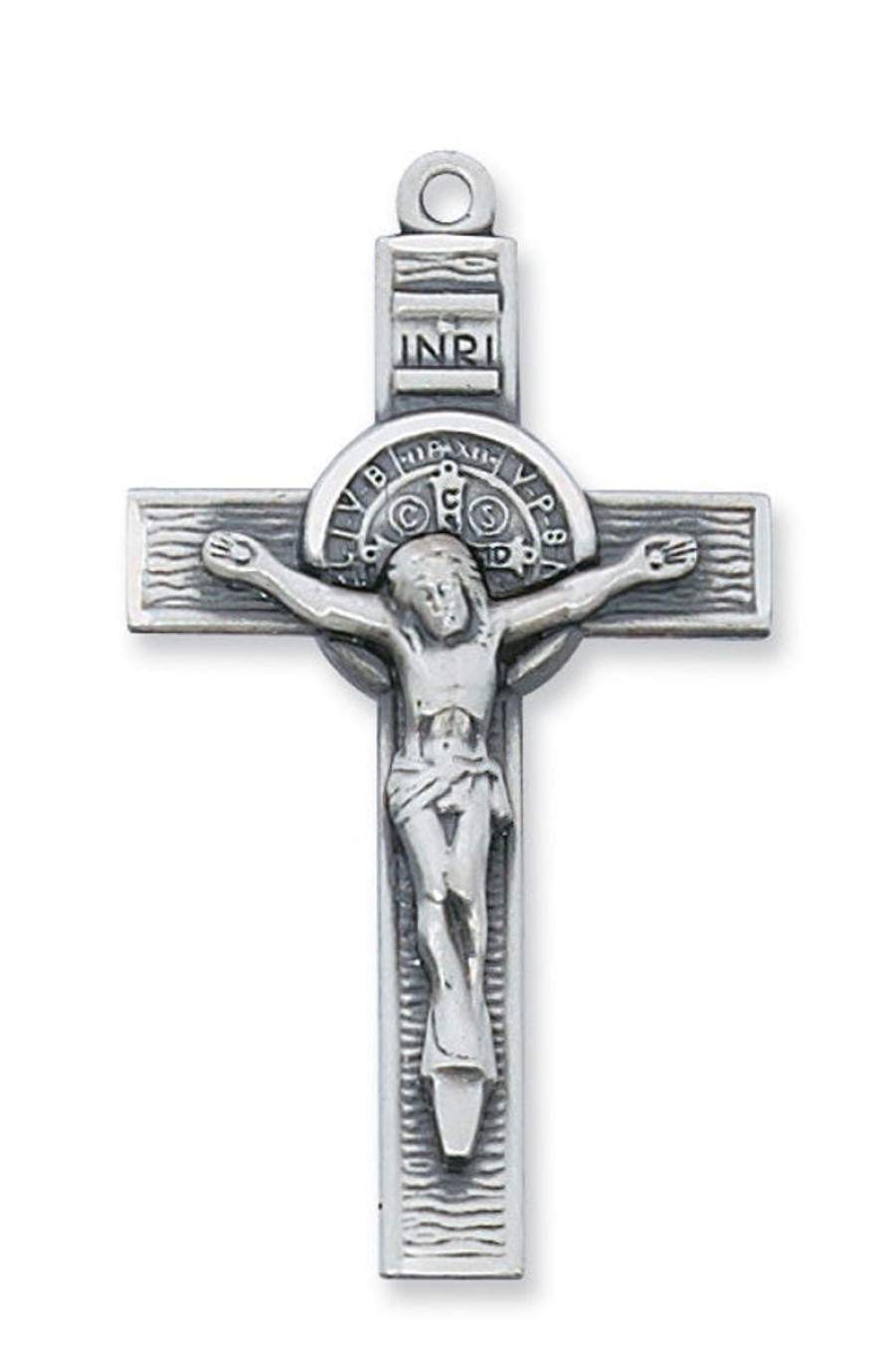 Jewelry&Medals Regers | Benedict - St. Benedict Crucifix Medal - Sterling Silver 24"