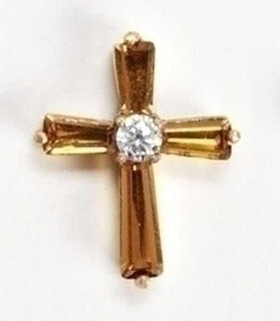 Jewelry&Medals Regers | Birthstone November Cross Pin .75"H