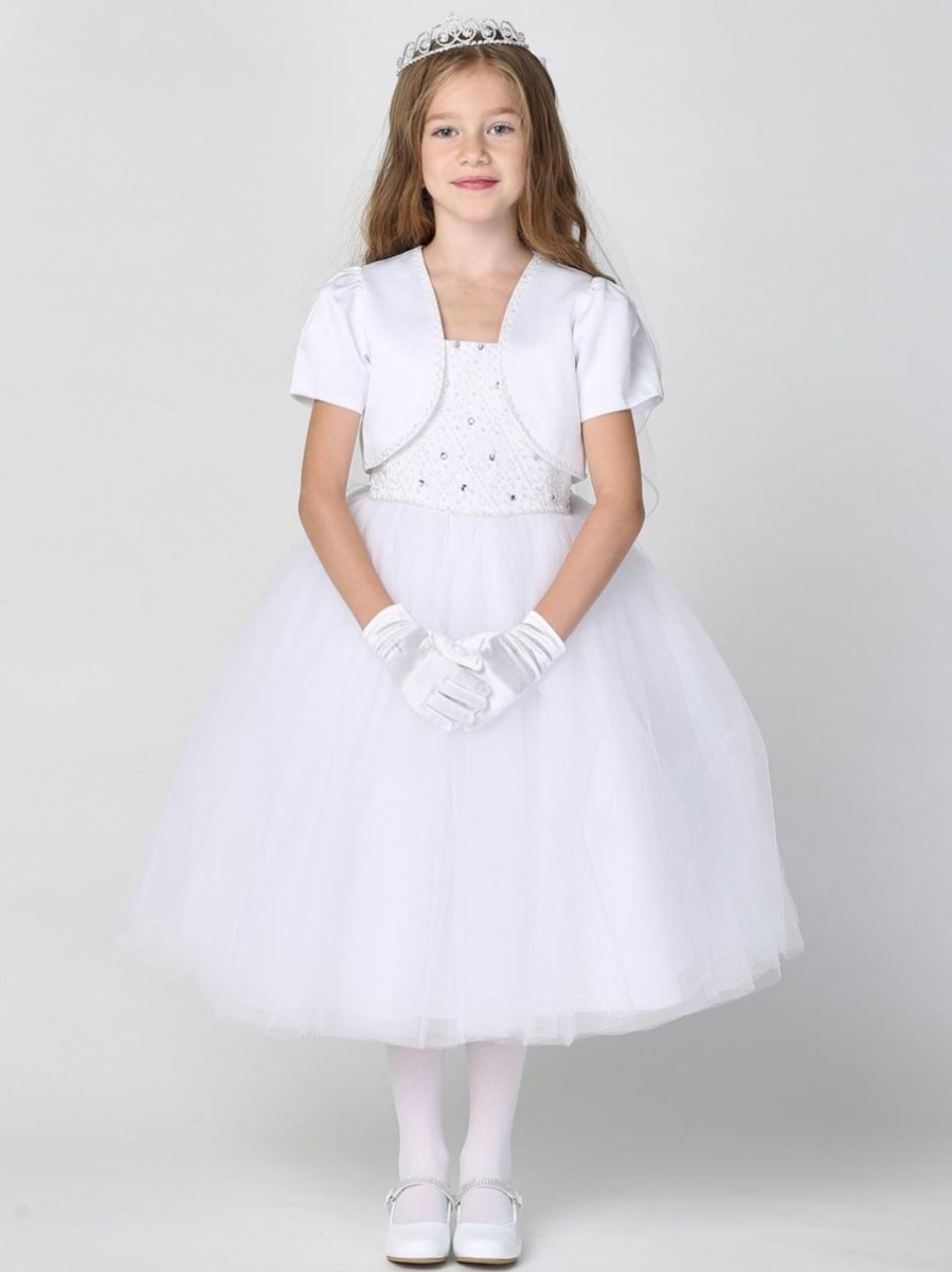 Occasions Regers Dresses & Veils | Communion Dress - Beaded Satin & Tulle