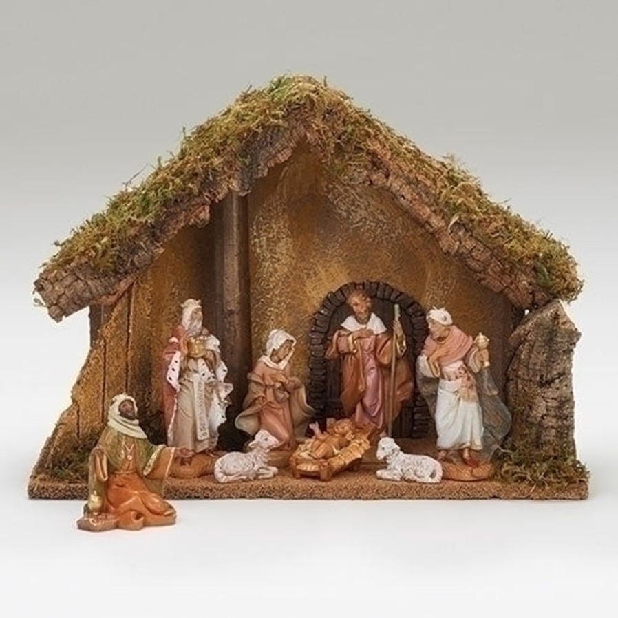 Christmas&Advent Regers | 8 Figure Nativity Set With Italian Stable 5" Scale