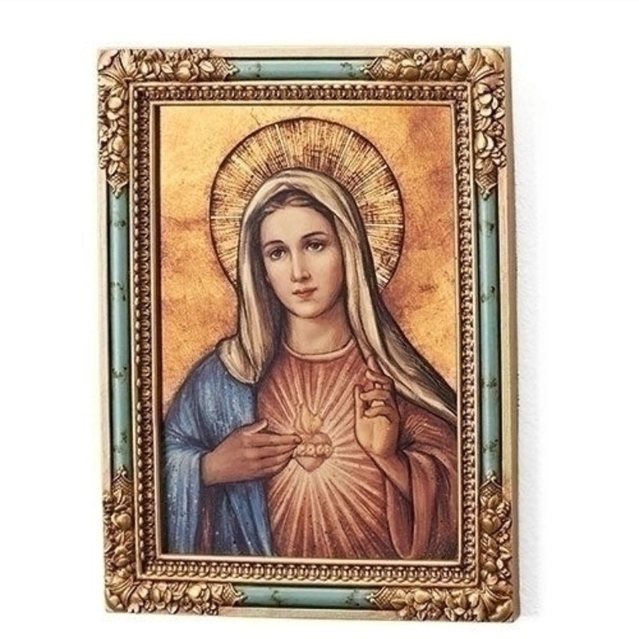 Gift Ideas&Other Regers | Immaculate Heart Icon Square Plaque 7.25"H