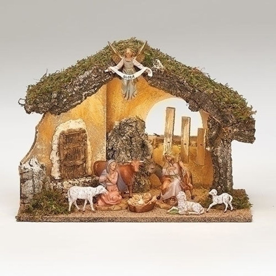 Christmas&Advent Regers | 9 Figure Nativity With Italian Stable 5" Scale