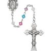 Jewelry&Medals Regers | Rosary - Multi Swarovski Crystal Bead Rosary Boxed