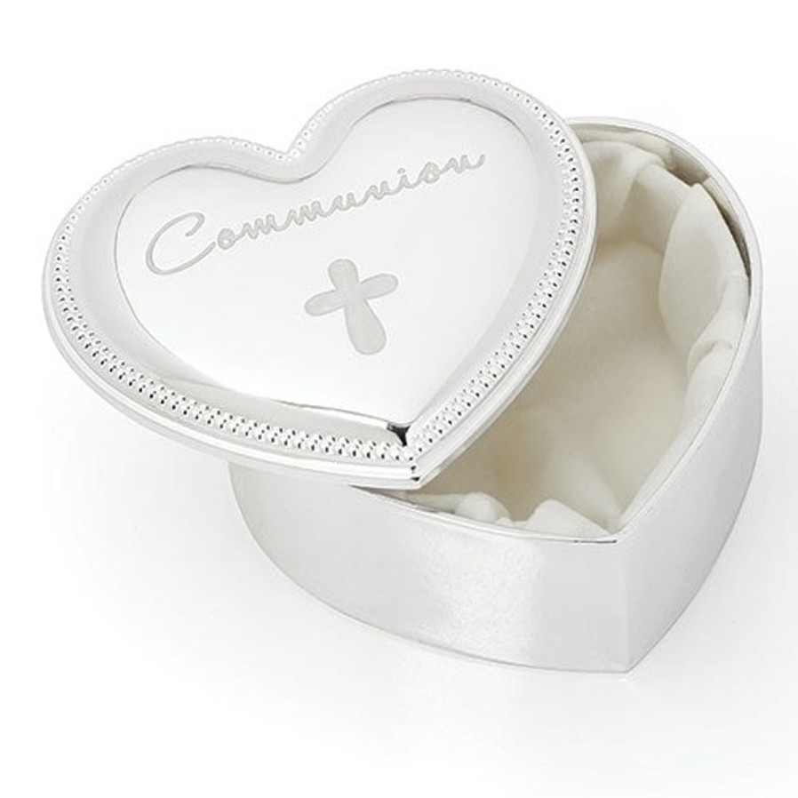 Occasions Regers Communion Frames Plaques & Keepsake Boxes | Communion Heart Keepsake Box 2.5"H