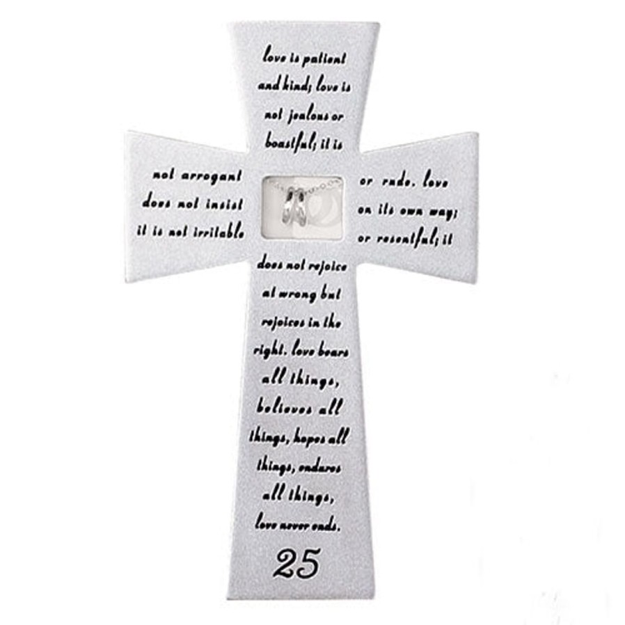 Occasions Regers Wedding&Anniversary Crosses & Crucifixes | 25Th Anniversary Wall Cross 7"H