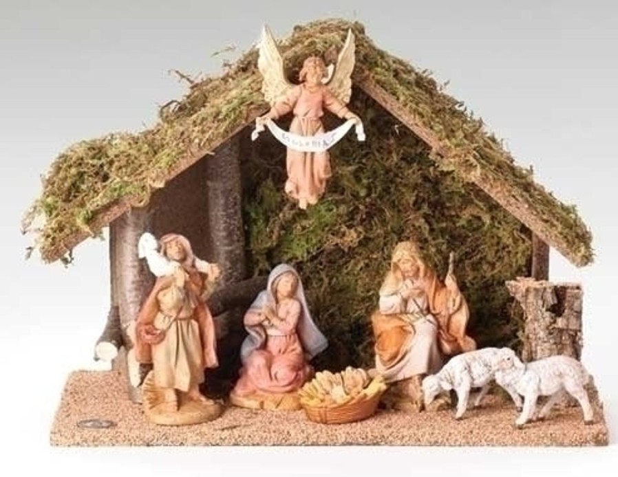 Christmas&Advent Regers | 7 Figure Nativity Set With Italian Stable 5" Scale